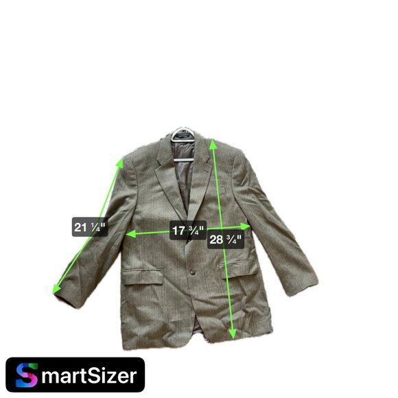 Dillards Mens Wool Blend Blazer with Brown Tweed Pattern SZ 44R - Picture 6 of 7